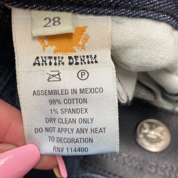 Antik Denim Original Vintage Crystal Logo CottonStretch Jeans NeverUsed - Picture 10 of 16